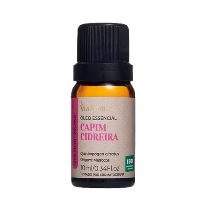 Óleo Essencial Capim Cidreira 10ml Via Aroma