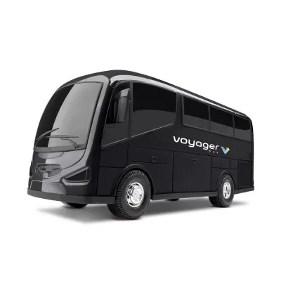 Onibus De Brinquedo Voyager Preto Roma 1360 Novo