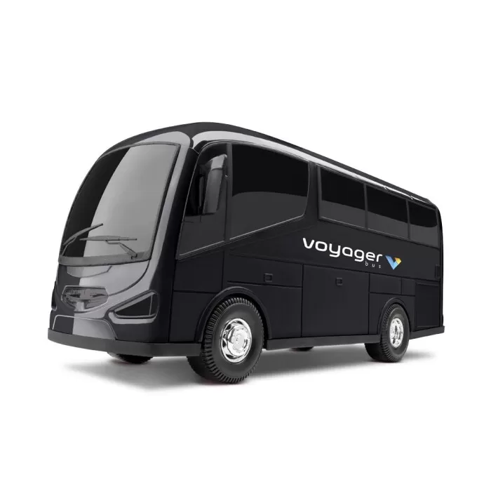 Onibus De Brinquedo Voyager Preto Roma 1360 Novo