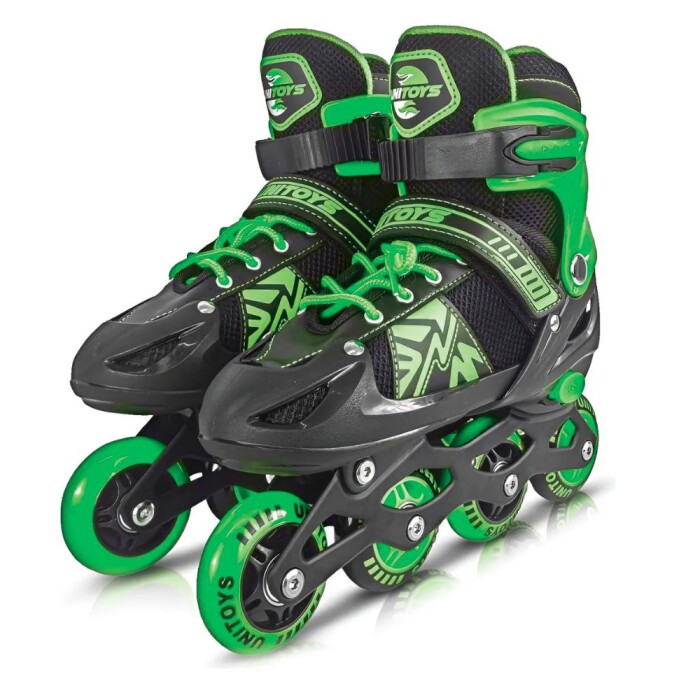 Patins Inline Unitoys Verde Ajustável 34-37 Modelo 3303