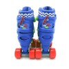 Patins Quadrado Kit Azul Unitoys Tam 34-37 Poliuretano 1557