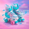 Patins Quadrado Kit Borboleta Azul Ajustável Tamanho 30-33