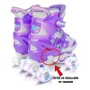 Patins Quadrado Sereia Lilás Tam 34-37 Infantil Unitoys