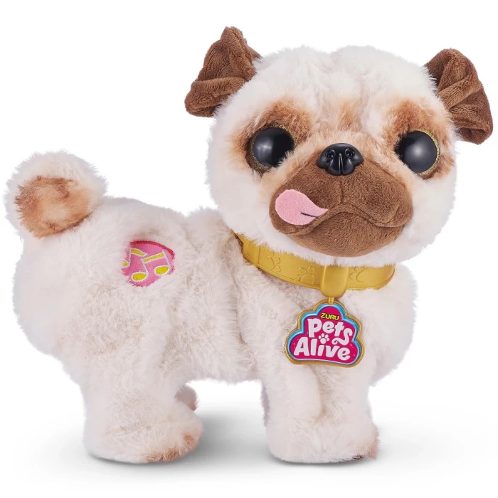 Pelúcia Poppy Pug ZURU Pets Alive cachorro que dança e gira Pelúcia Poppy Pug ZURU Pets Alive cachorro que dança e gira