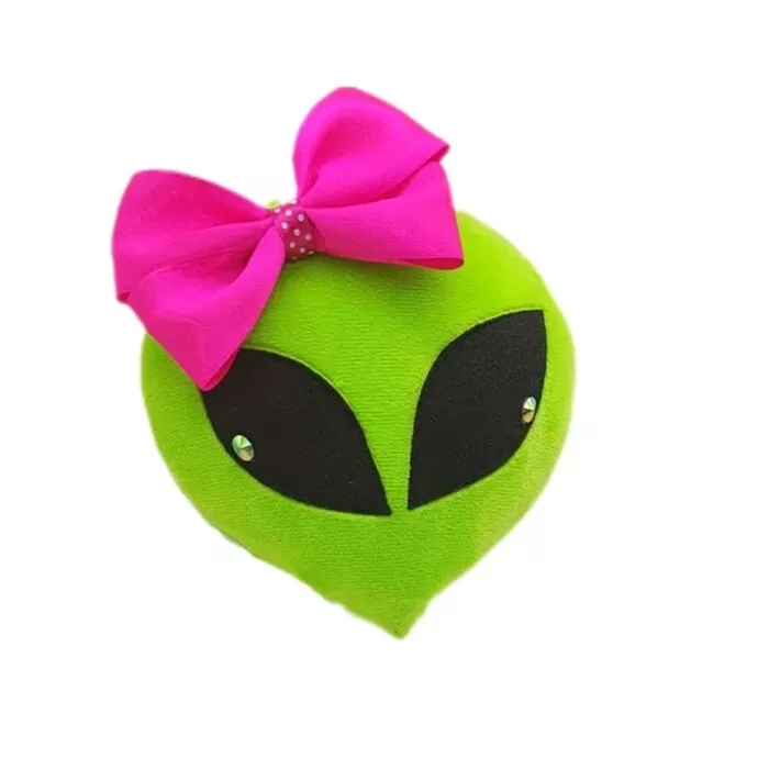 Pelúcia Et Da Br Verde Cabeça Com Laço Rosa Ventosa Pelúcia Et Da Br Verde Cabeça Com Laço Rosa Ventosa