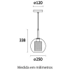 Pendente Bronx Globo Grande 1x E27 Bivolt 60W Blumenau