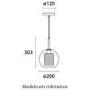 Pendente Bronx Globo Pequeno 1x E27 Bivolt 60w Blumenau
