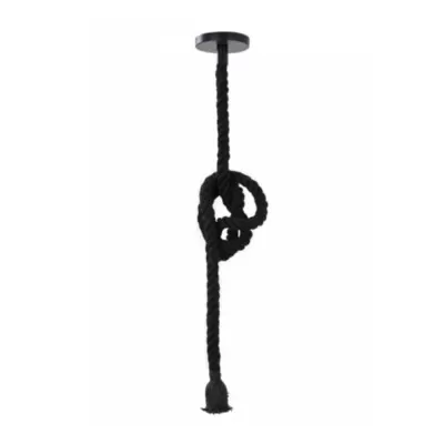 Pendente De Corda Preto Com Bocal 1X E27 Bivolt Novo
