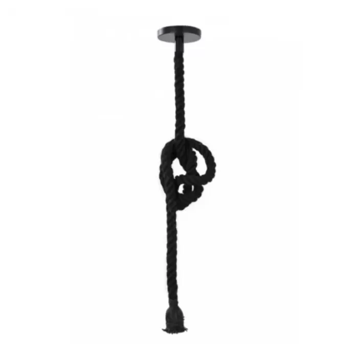 Pendente De Corda Preto Com Bocal 1X E27 Bivolt Novo