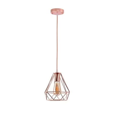 Pendente Gradeado Timan Cor Cobre Mod 2066 Nordecor Novo