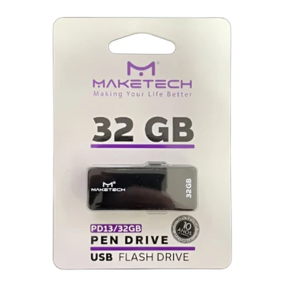 Pendrive 32Gb Usb Flash Disk 2.0 Preto Pd13/32Gb maketech