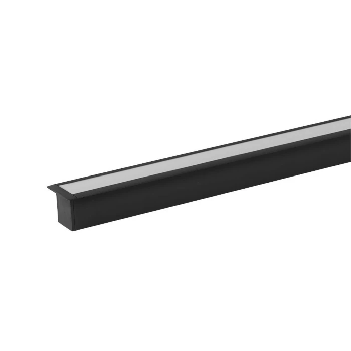 Perfil Line Embutir 3M 36X27,5Mm Preto 413630-01 Led