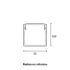 Perfil Line Sobrepor 1M 23X23 5MM Branco Blumenau Novo