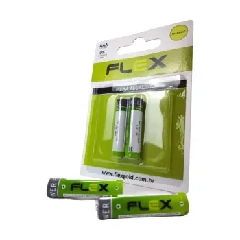 Pilha AAA Alcalina Flex Gold 2 Unidades Fx-AAAK2
