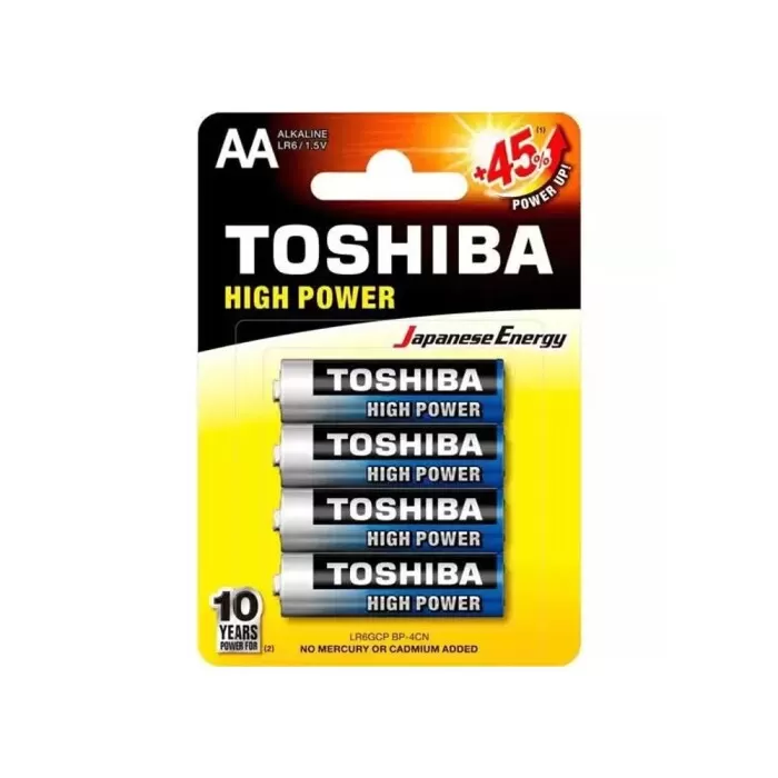Pilha Alcalina Aa Toshiba Lr6Gcp 4 Unidades Novo