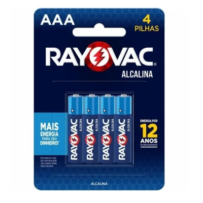 Pilha Alcalina Aaa 4 Unidades Rayovac