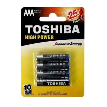 Pilha Alcalina Aaa Toshiba Lr03 4 Unidades 1.5V