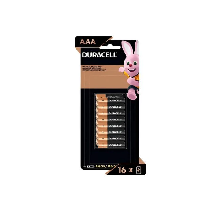 Pilha Duracell Palito AAA Com 16 Unidades Longa Duração