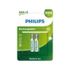 Pilha Philips Recarregável AAA 1.2V 1000mAh 2UN HR03 MICRO Pilha Philips Recarregável AAA 1.2V 1000mAh 2UN HR03 MICRO