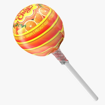 Pirulito Chupa Chups Delicioso No Sabor De Laranja Unidade