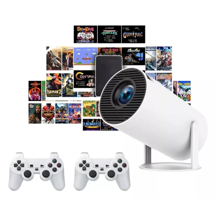 Projetor Gamer 2.4G Wireless Com 2 Controles Wifi Ultra Hd