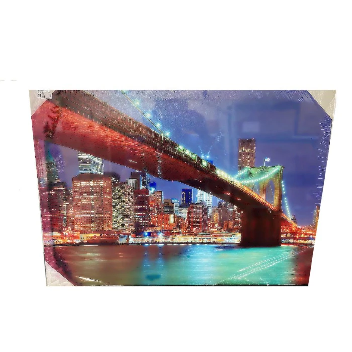 Quadro Decorativo De Parede Ponte Do Brooklyn Led Vermelho Quadro Decorativo De Parede Ponte Do Brooklyn Led Vermelho