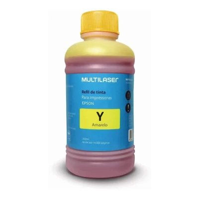 Refil De Tinta Amarelo Compatível Com Epson 250Ml