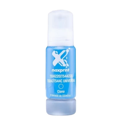 Refil De Tinta Compatível Maxprint T504C / T544C Ciano 100Ml