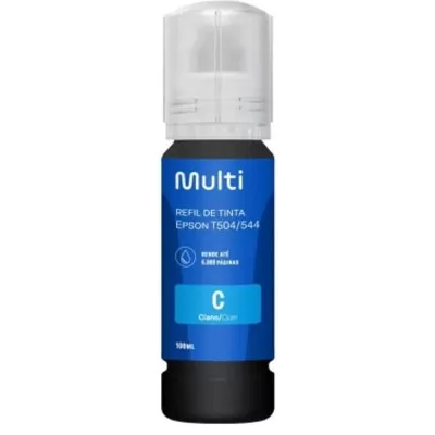 Refil De Tinta Compatível Epson t504/544 100ml Ciano Multi