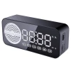 Relógio Com Rádio E Despertador Bluetooth 3W Cor Preto
