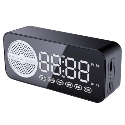 Relógio Com Rádio E Despertador Bluetooth 3W Cor Preto