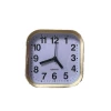 Relógio De Mesa Despertador Quartz Branco/Dourado 11x11cm Relógio De Mesa Despertador Quartz Branco/Dourado 11x11cm