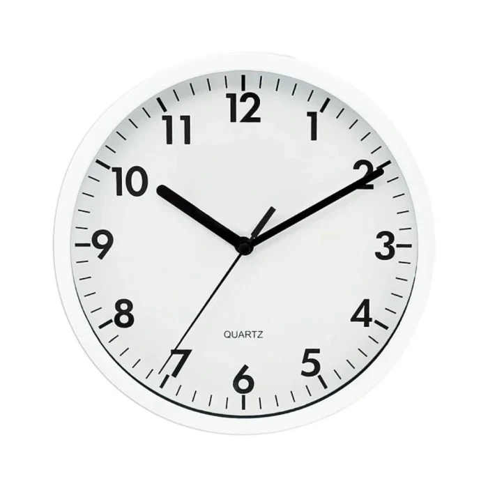 Relógio De Parede Redondo 20Cm Branco 17834 Yangzi Novo