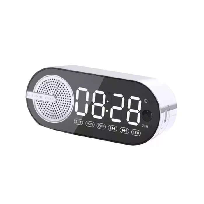 Relógio Rádio Despertador 3W Bluetooth AD-521 Branco