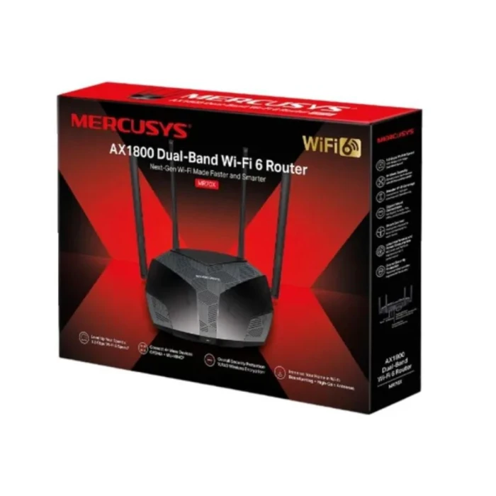 Roteador Wi-fi Mr70x Ax 1800 Gigabit Mercusys Gamer