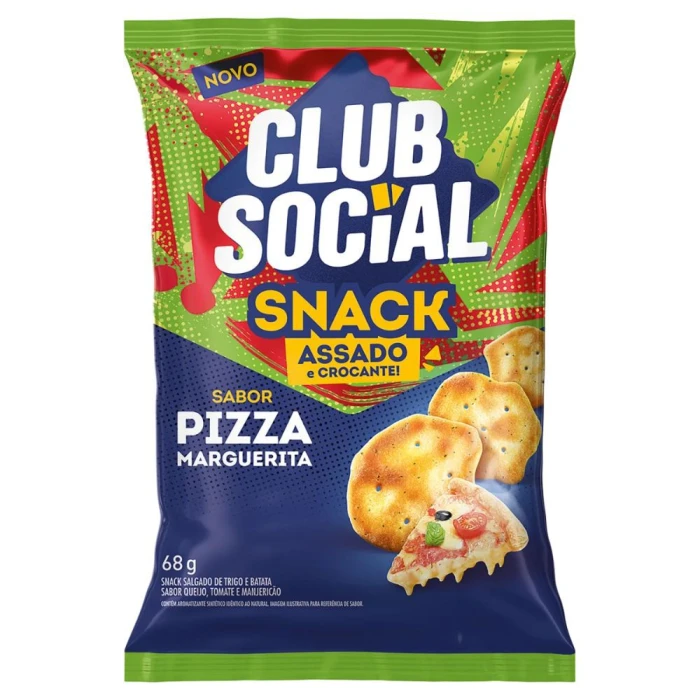 Snack Club Social Sabor Pizza Marguerita 68G Pacote