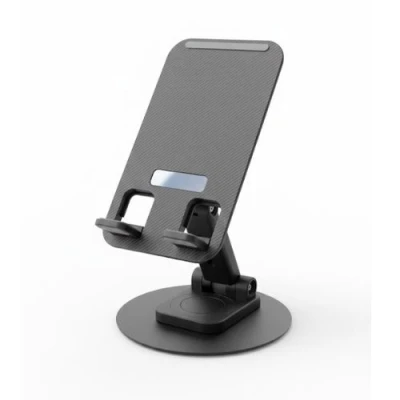 Suporte Celular/Tablet De Mesa Dobrável Giratório Ajustável