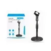 Suporte De Mesa Para Microfone Ajustavel Cor Preto LE3602