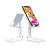 Suporte Para Celular De Mesa Dobrável Cor Branco Xc-Sp-20 Suporte Para Celular De Mesa Dobrável Cor Branco Xc-Sp-20