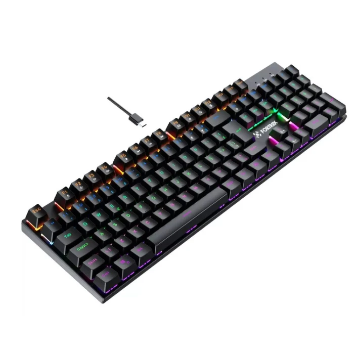 Teclado Gamer Mecânico Fortrek Gravity 100 RGB Preto Full