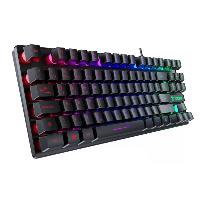 Teclado Gamer Membrana Fearless 80 Preto Fortrek Rainbow