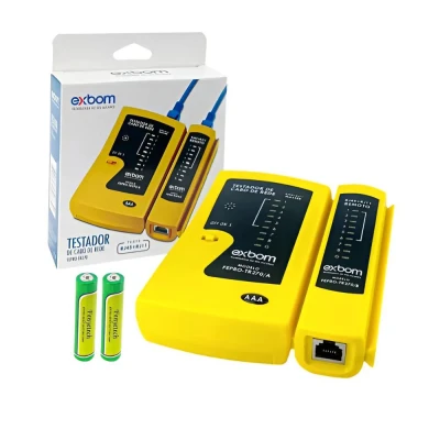 Testador Cabo De Rede Rj45/Rj11 Exbom Fepro-Tr270 Profissional